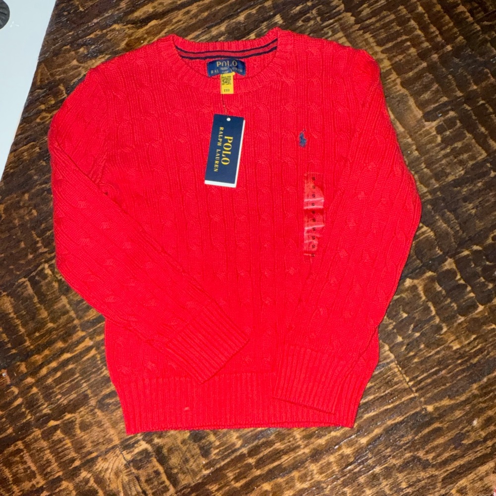 Polo by Ralph Lauren Vibrant Red Crewneck Sweater